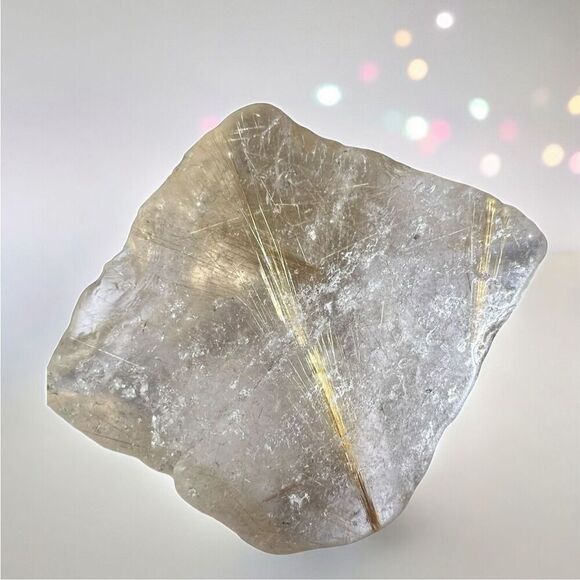 Golden Rutilated‎ Quartz Crystal Freeform (#3) - Picture 1 of 14